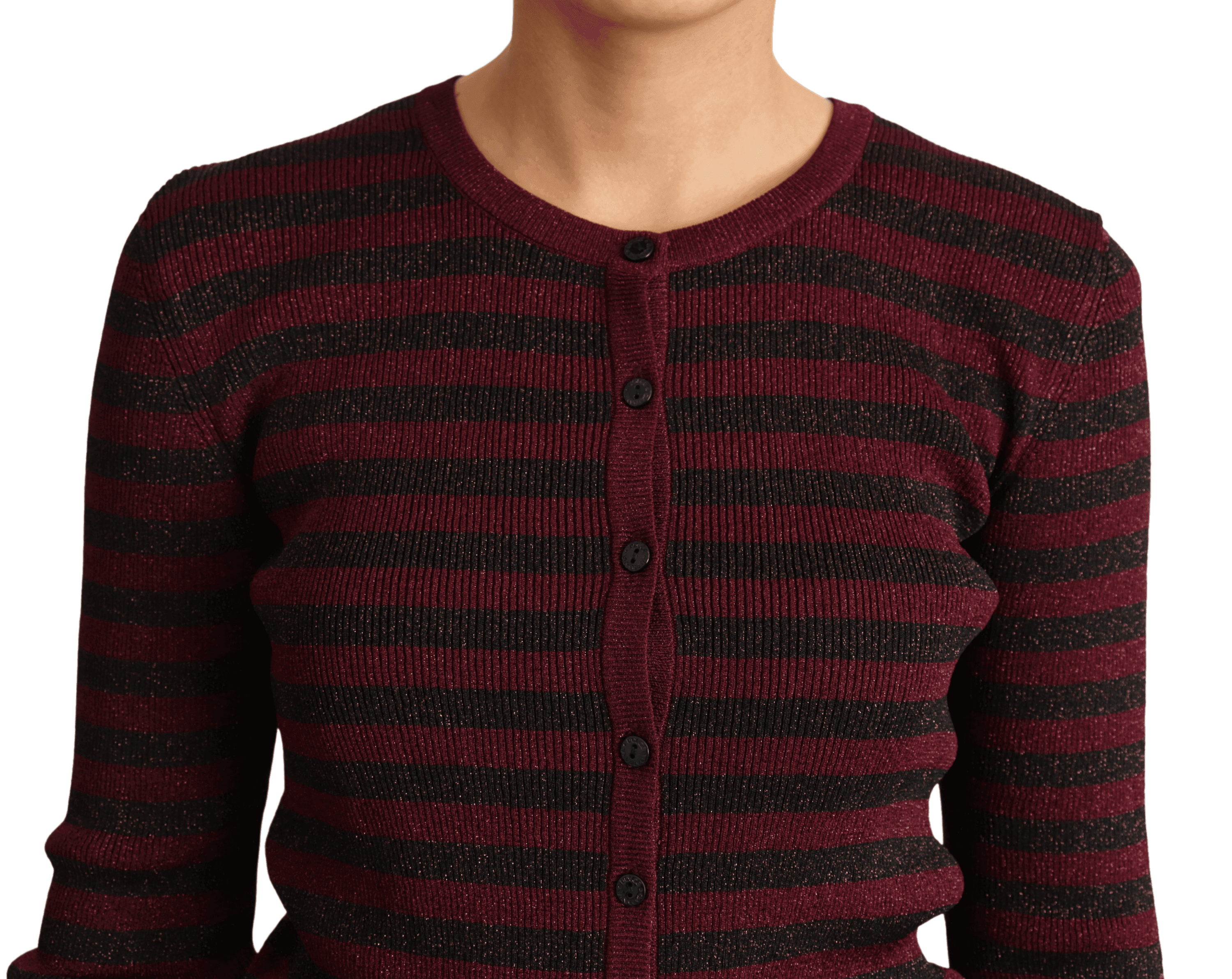 Dolce & Gabbana Black Red Striped Viscose Cardigan Sweater - Hilstor