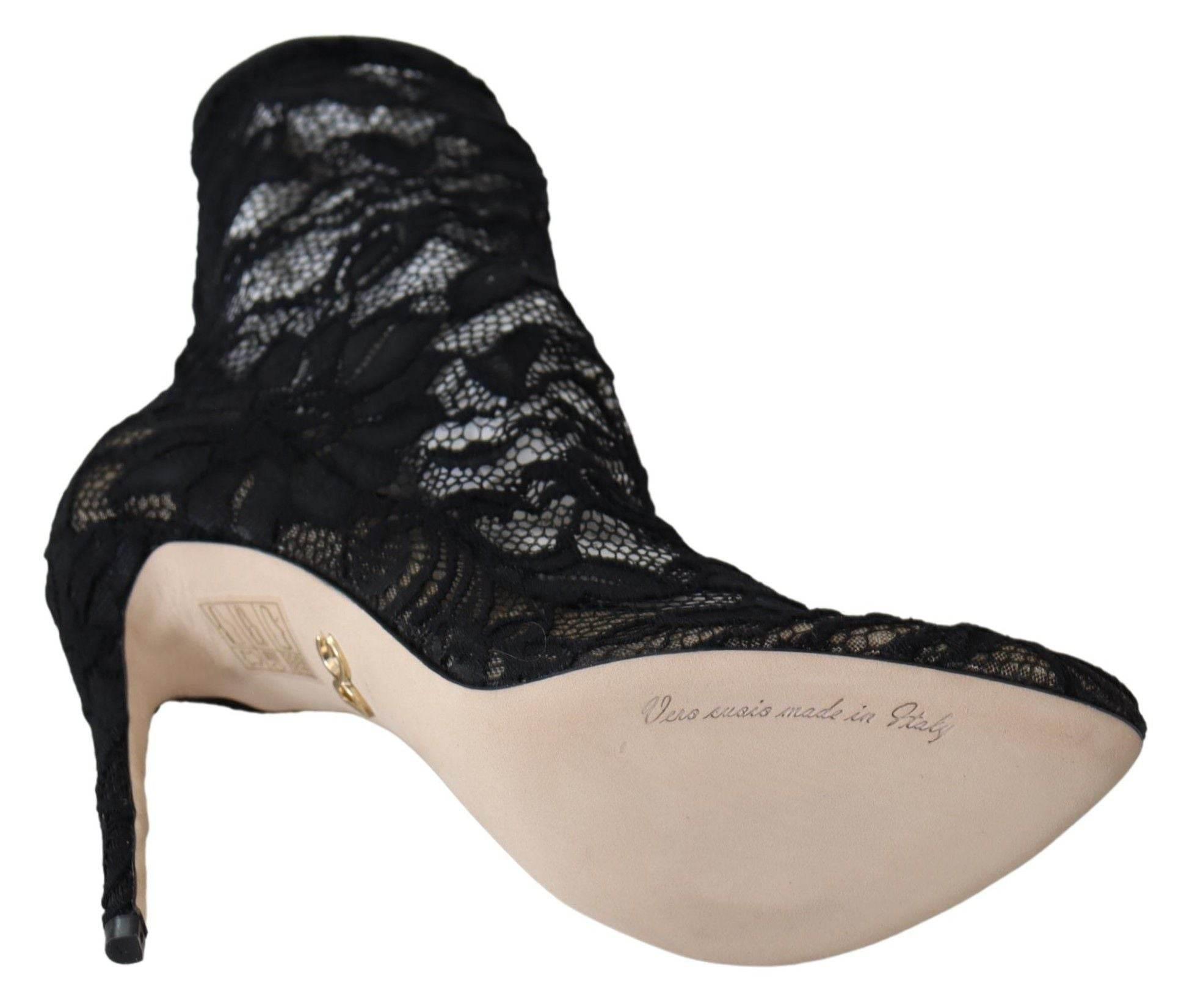 Dolce & Gabbana Black Lace Taormina Pumps Elegance Unleashed - Hilstor