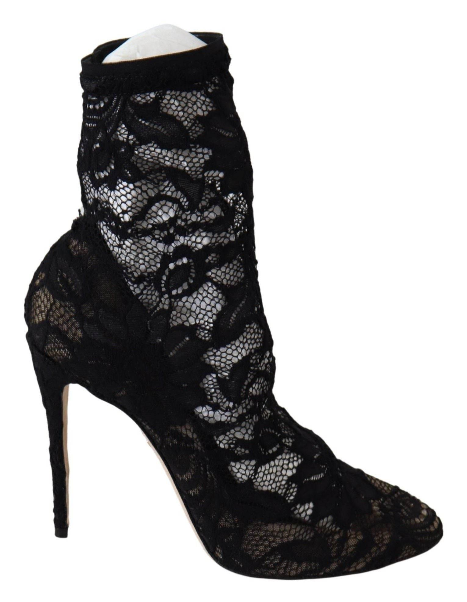 Dolce & Gabbana Black Lace Taormina Pumps Elegance Unleashed - Hilstor