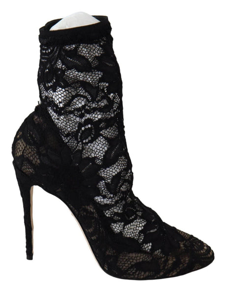 Dolce & Gabbana Black Lace Taormina Pumps Elegance Unleashed - Hilstor