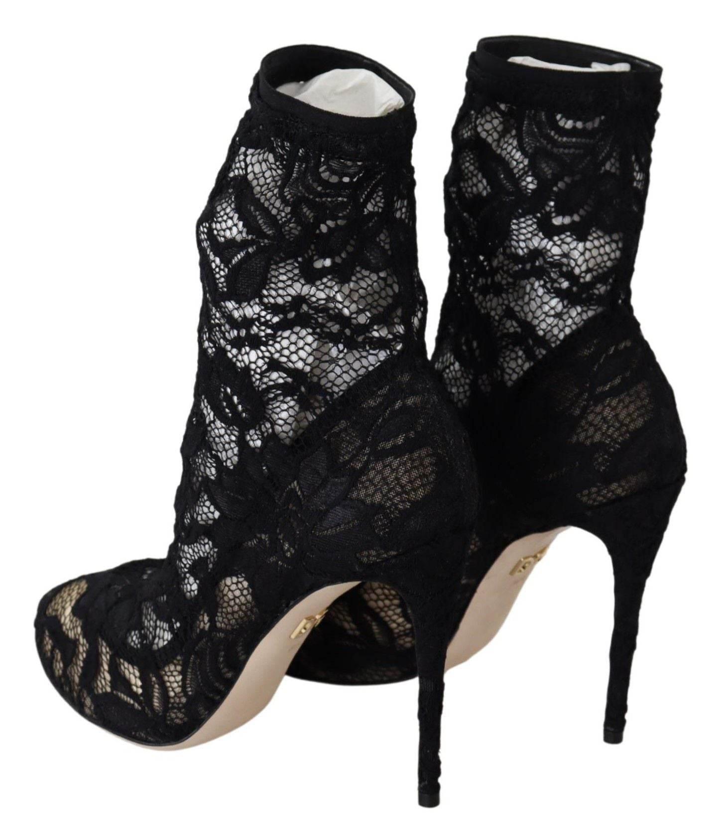 Dolce & Gabbana Black Lace Taormina Pumps Elegance Unleashed - Hilstor