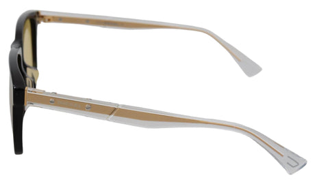 Diesel Chic Black Acetate Sunglasses with Yellow Lenses - Hilstor