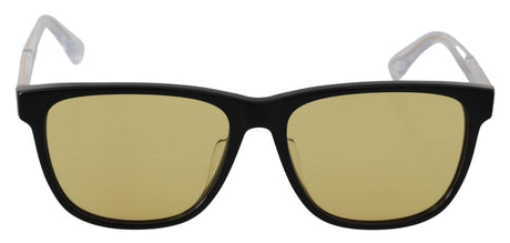 Diesel Chic Black Acetate Sunglasses with Yellow Lenses - Hilstor
