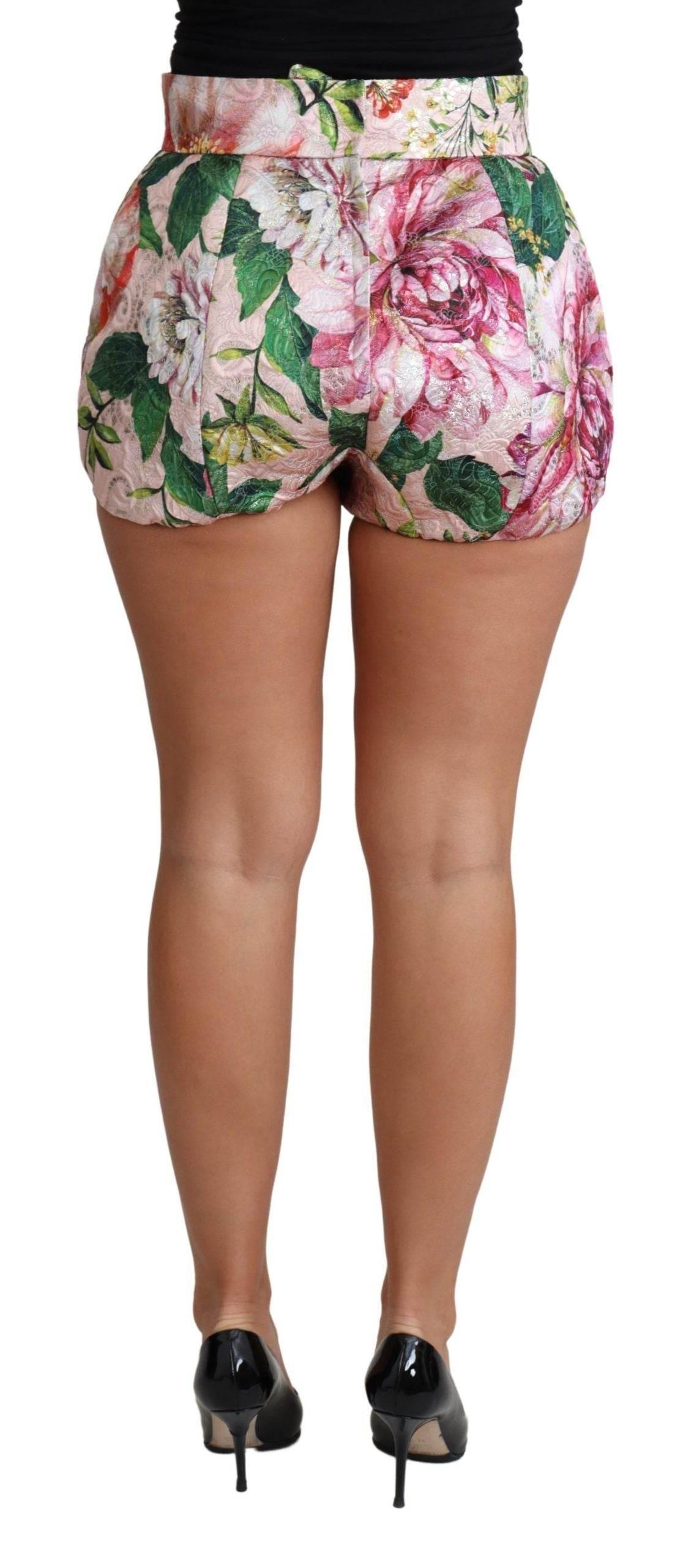 Dolce & Gabbana Chic Pink Floral High-Waist Hot Pants - Hilstor