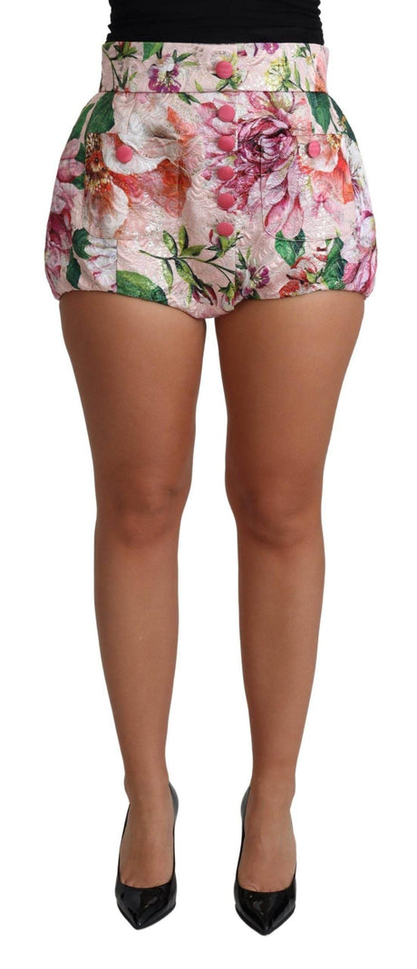 Dolce & Gabbana Chic Pink Floral High-Waist Hot Pants - Hilstor