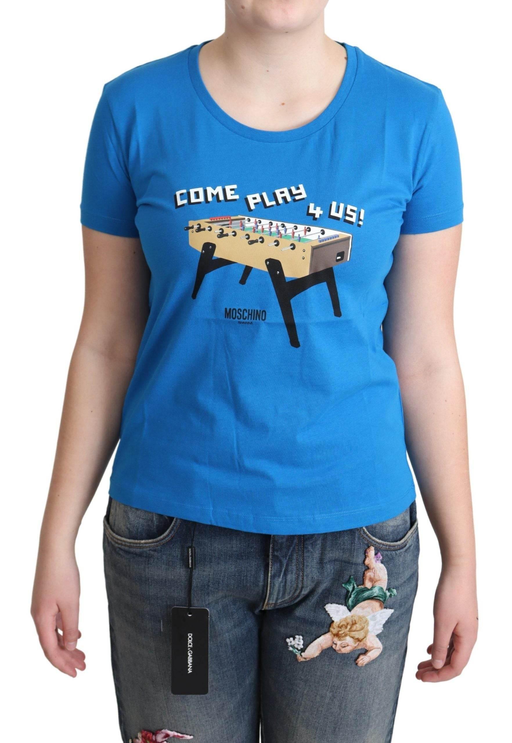 Chic Moschino Cotton Tee with Unique Print - Hilstor
