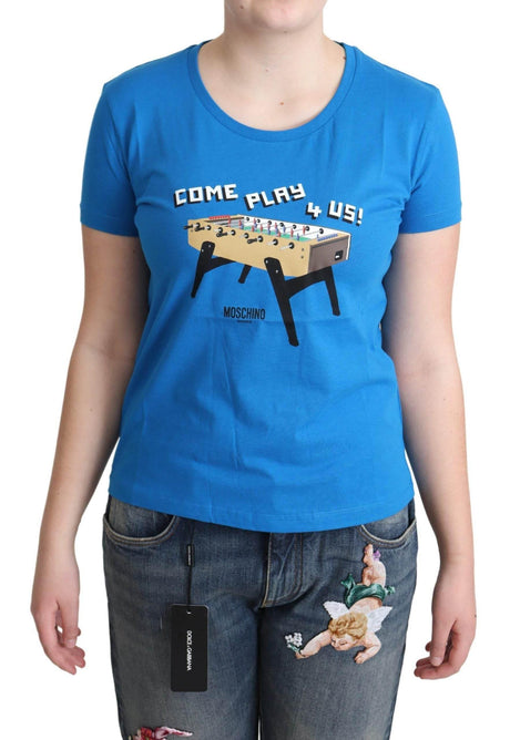Chic Moschino Cotton Tee with Unique Print - Hilstor