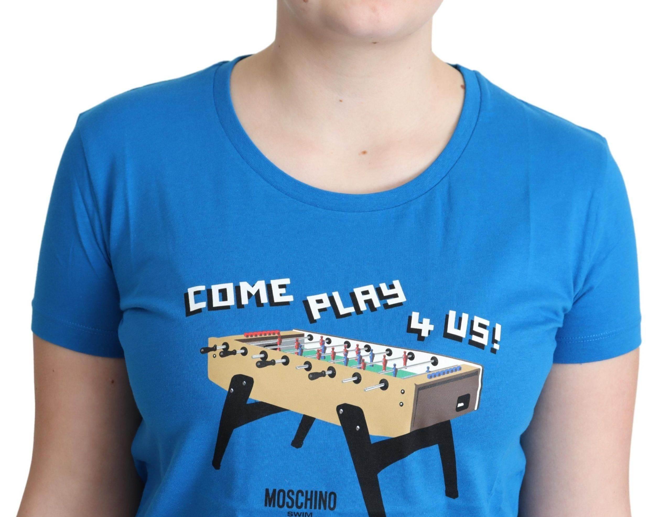 Chic Moschino Cotton Tee with Unique Print - Hilstor