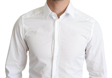Dolce & Gabbana Elegant White Cotton Dress Shirt - Hilstor
