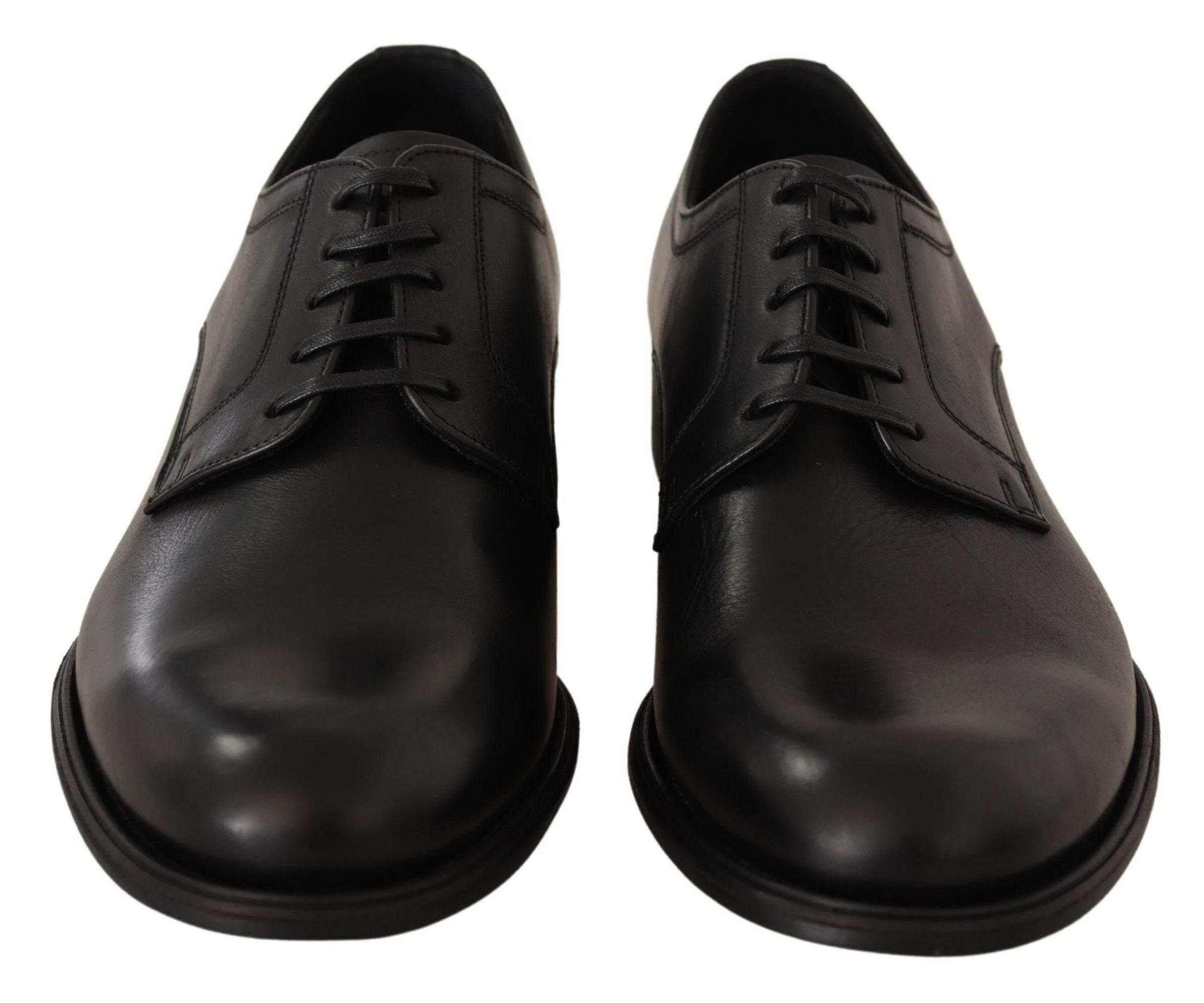 Dolce & Gabbana Elegant Black Derby Formal Shoes - Hilstor