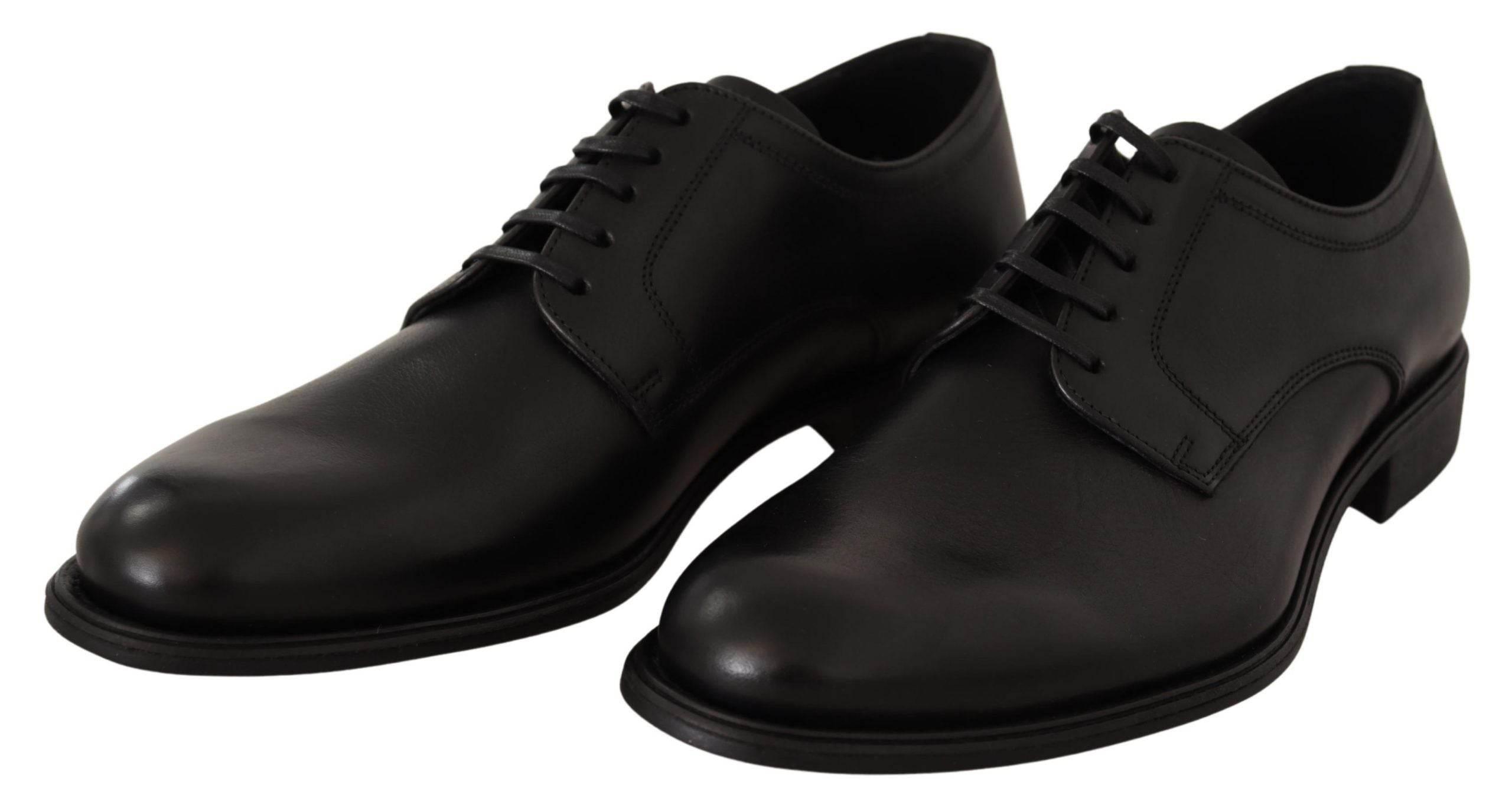 Dolce & Gabbana Elegant Black Derby Formal Shoes - Hilstor