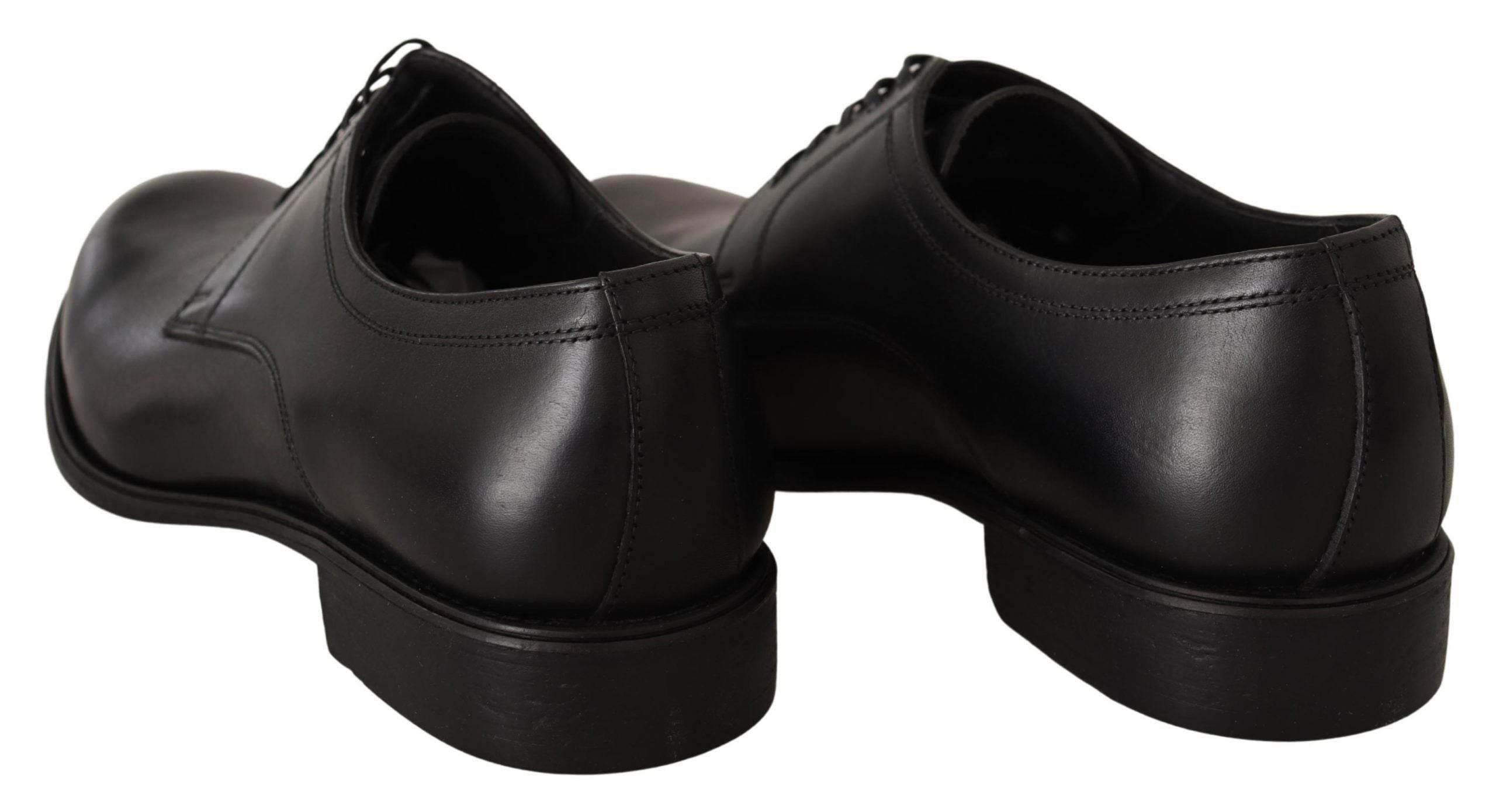 Dolce & Gabbana Elegant Black Derby Formal Shoes - Hilstor