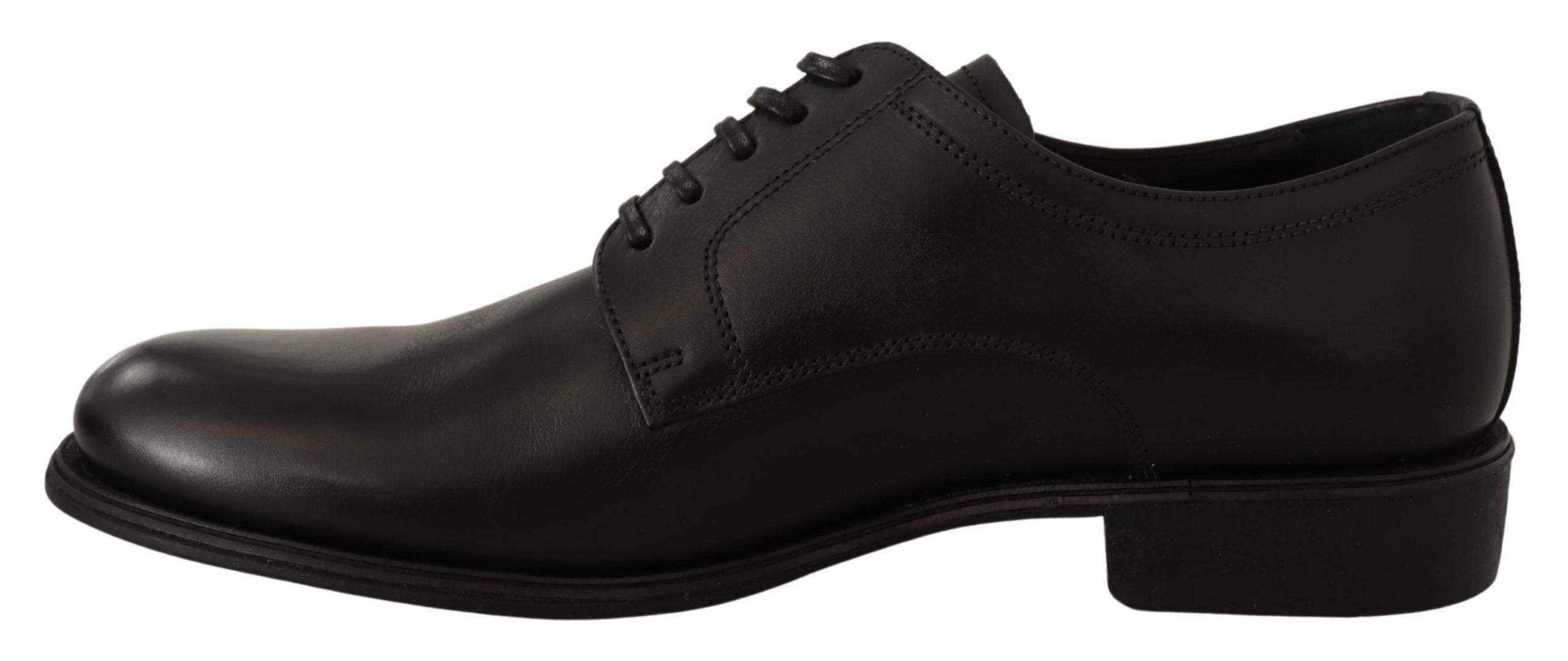 Dolce & Gabbana Elegant Black Derby Formal Shoes - Hilstor
