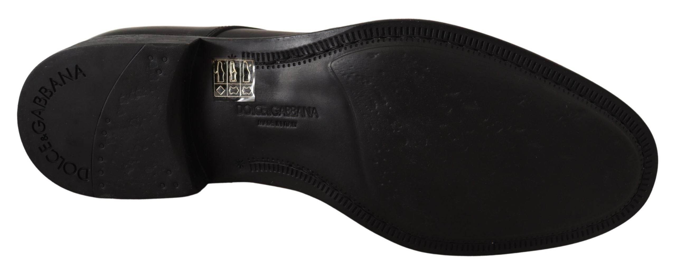 Dolce & Gabbana Elegant Black Derby Formal Shoes - Hilstor