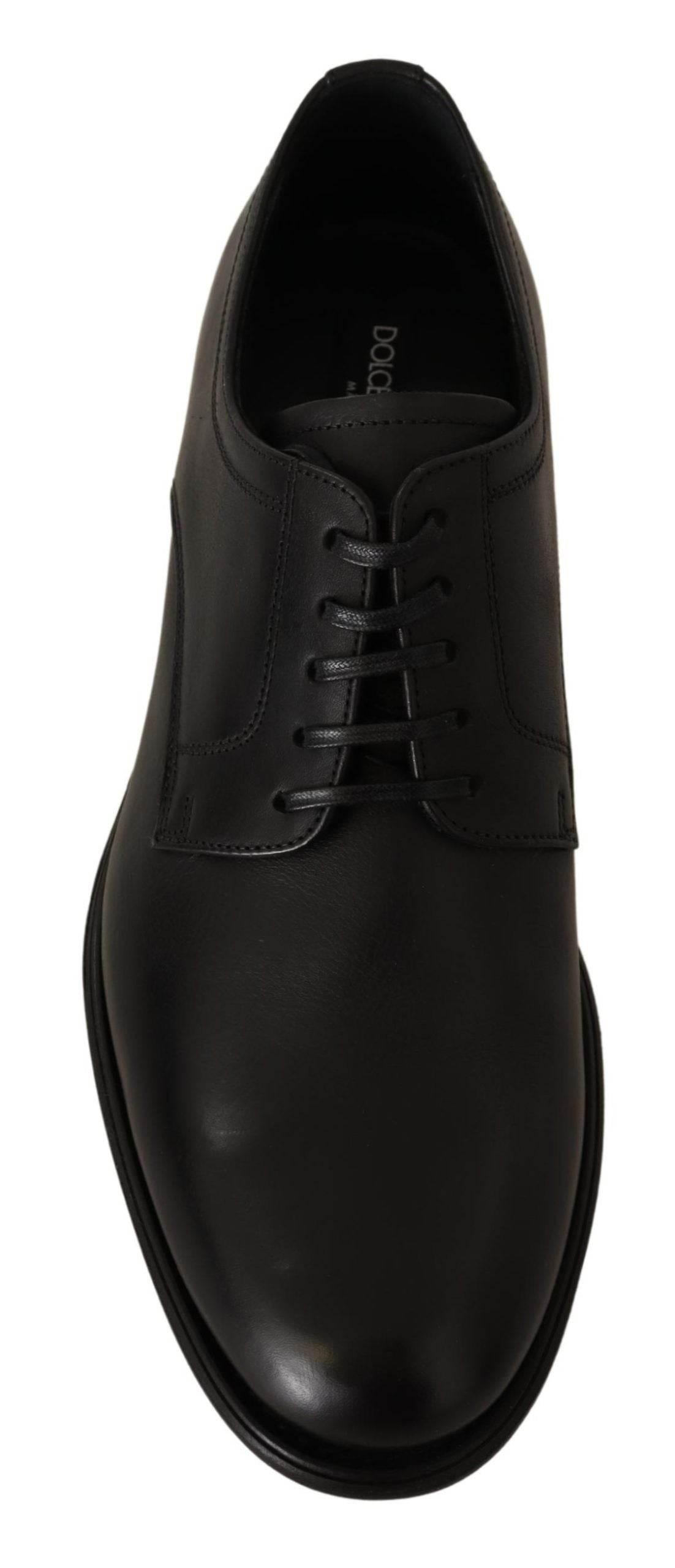 Dolce & Gabbana Elegant Black Derby Formal Shoes - Hilstor