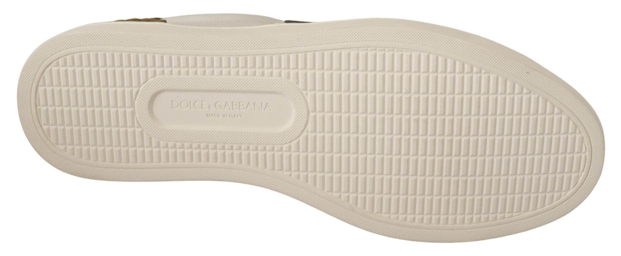 Dolce & Gabbana Chic White Leather Sneakers for Men - Hilstor