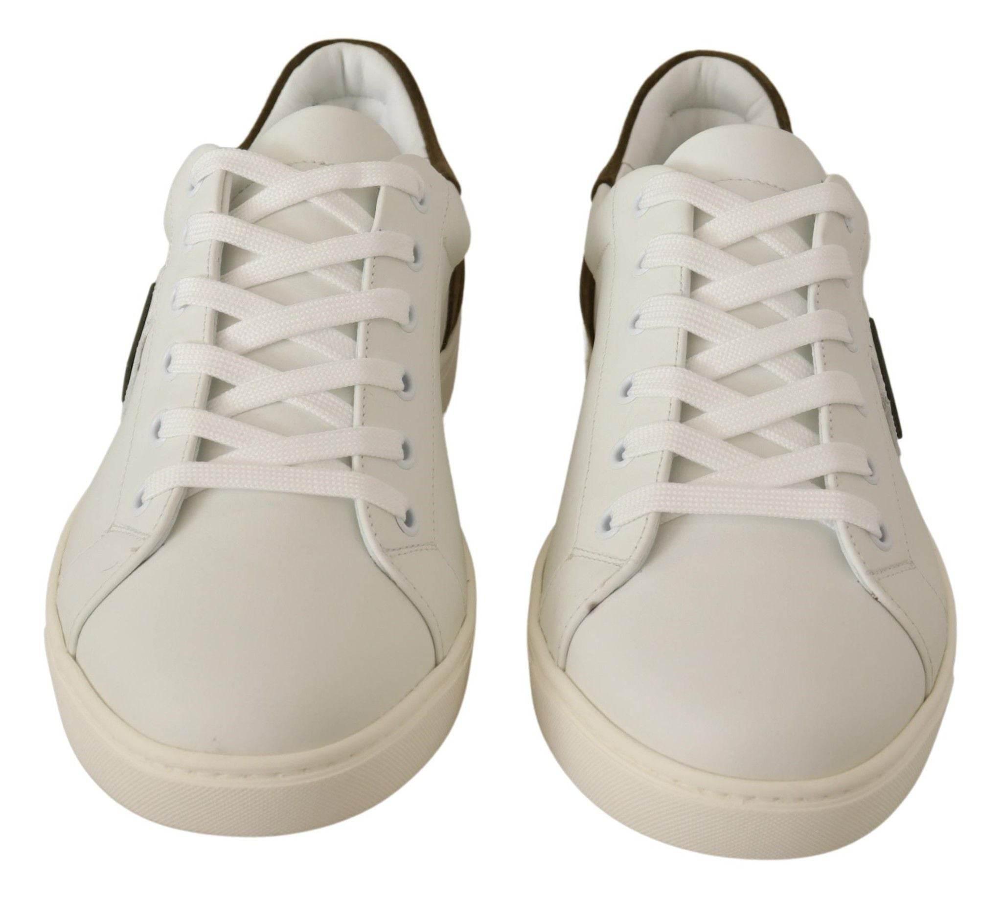Dolce & Gabbana Chic White Leather Sneakers for Men - Hilstor
