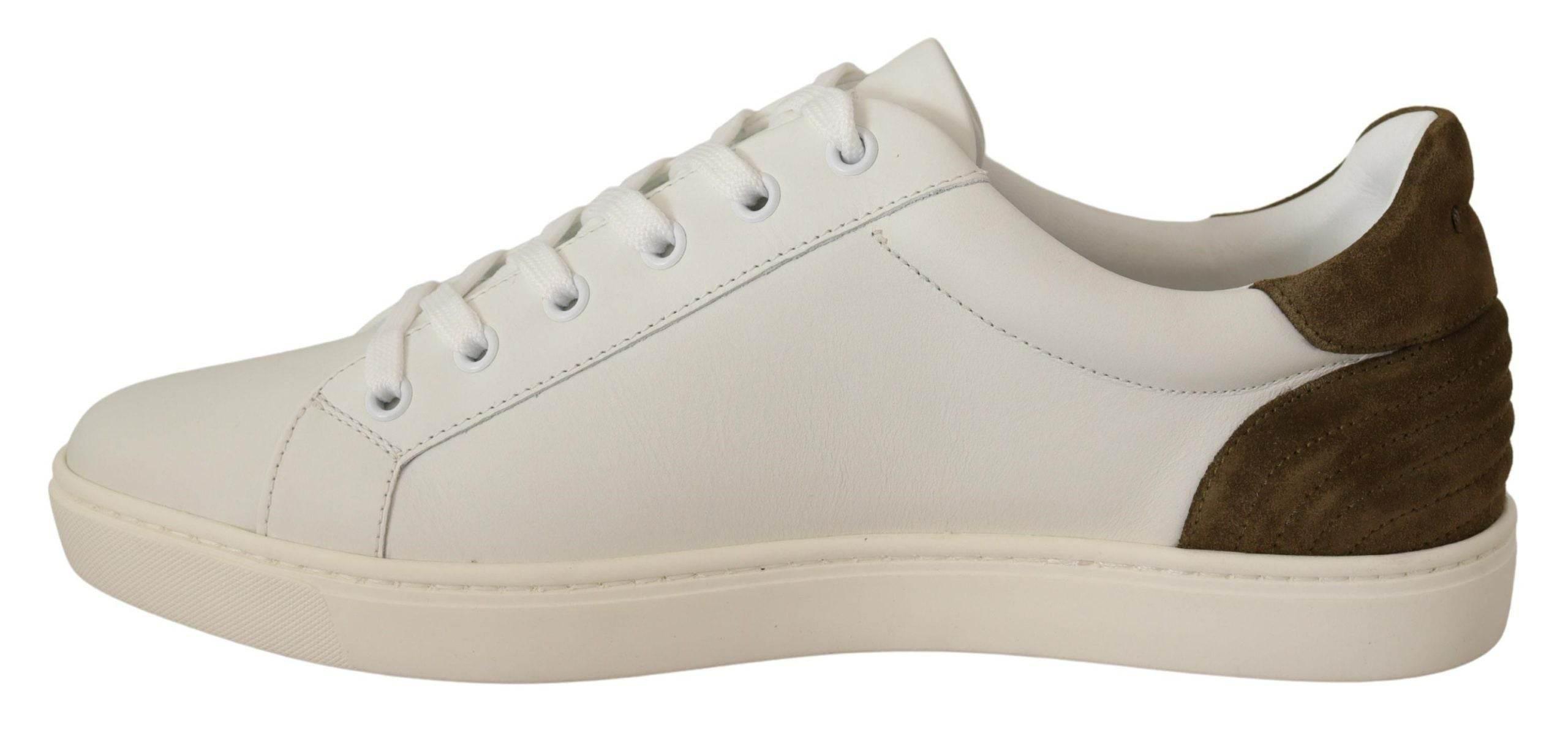 Dolce & Gabbana Chic White Leather Sneakers for Men - Hilstor