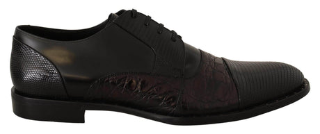 Dolce & Gabbana Elegant Black Derby Oxford Wingtips - Hilstor