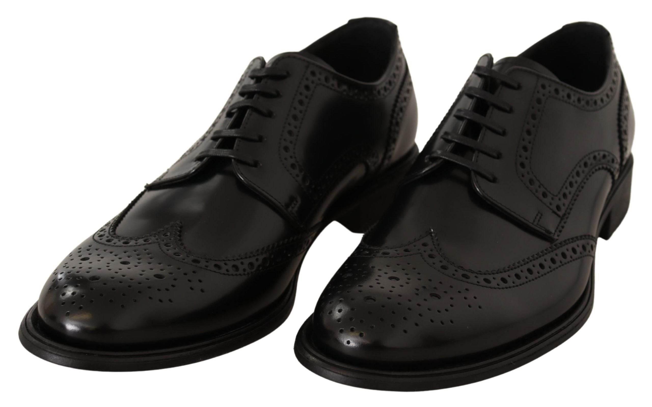 Dolce & Gabbana Elegant Wingtip Derby Oxford Shoes - Hilstor