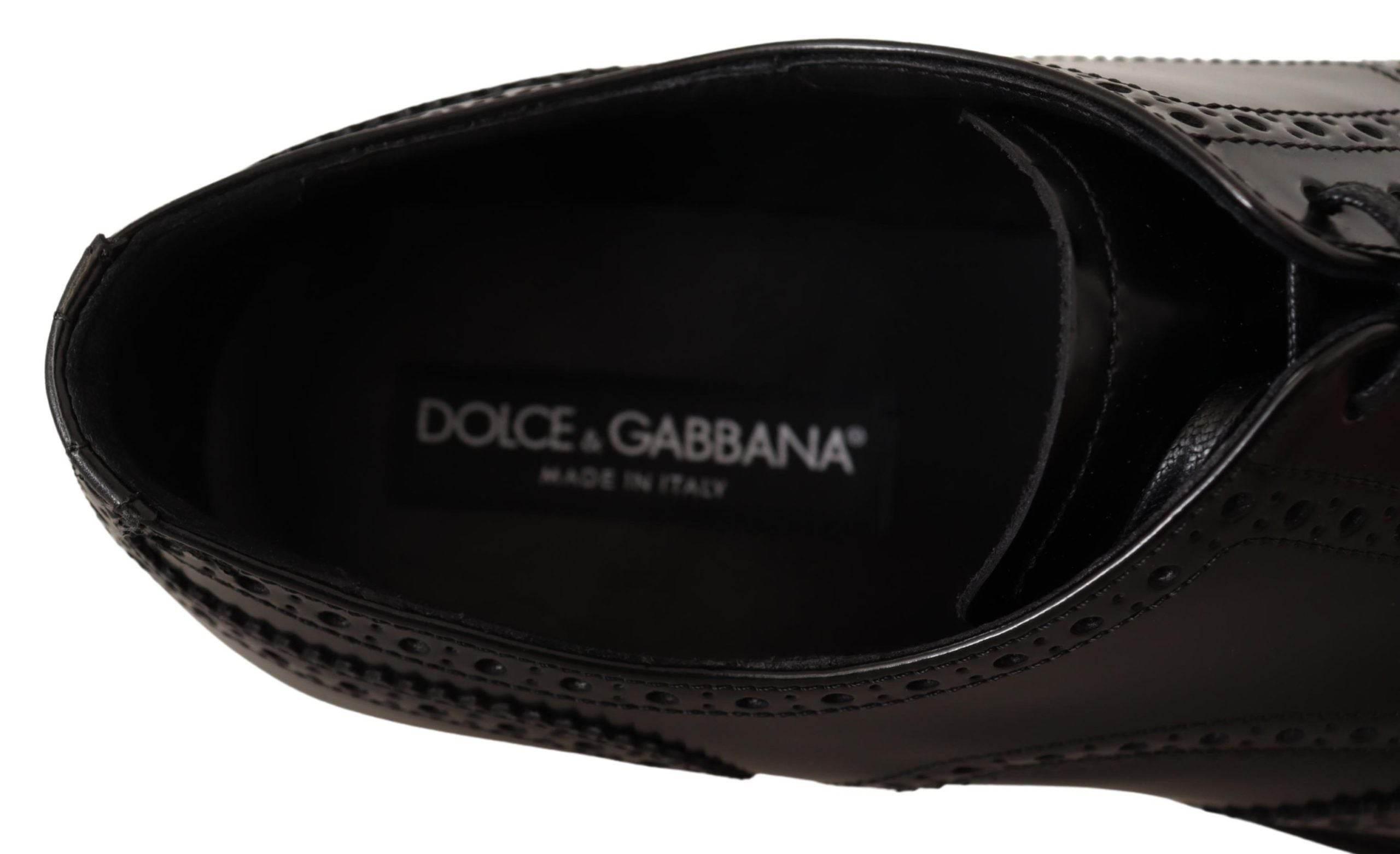 Dolce & Gabbana Elegant Wingtip Derby Oxford Shoes - Hilstor