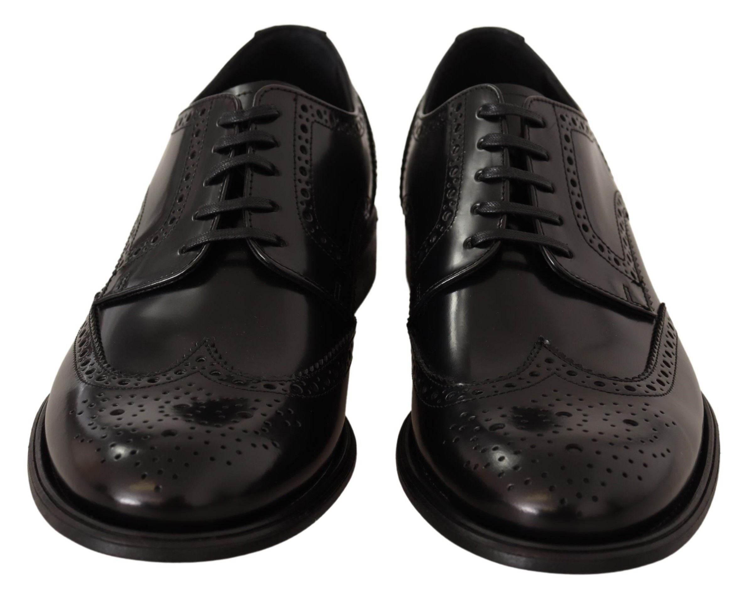 Dolce & Gabbana Elegant Wingtip Derby Oxford Shoes - Hilstor