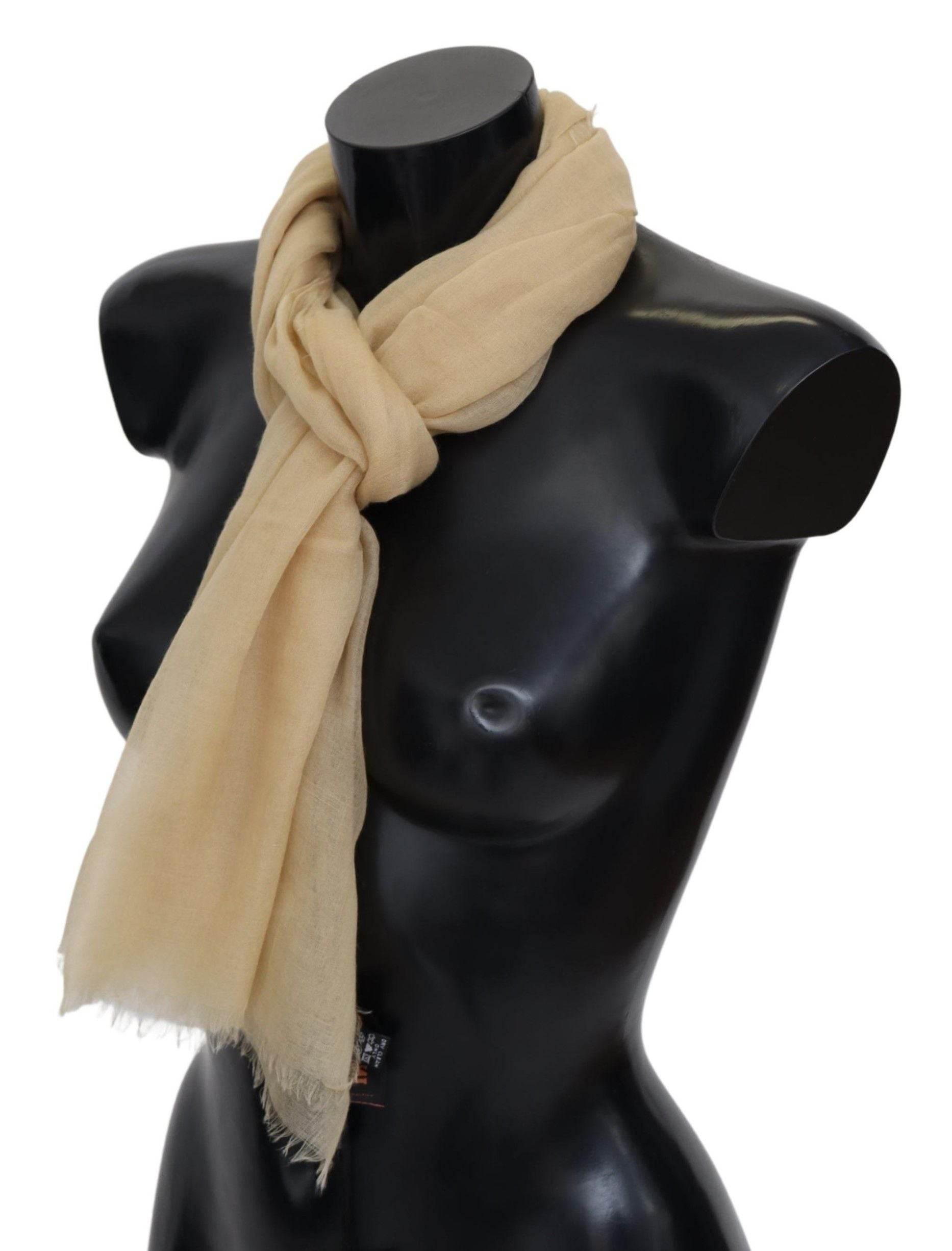 Missoni Beige Cashmere Unisex Neck Scarf - Hilstor