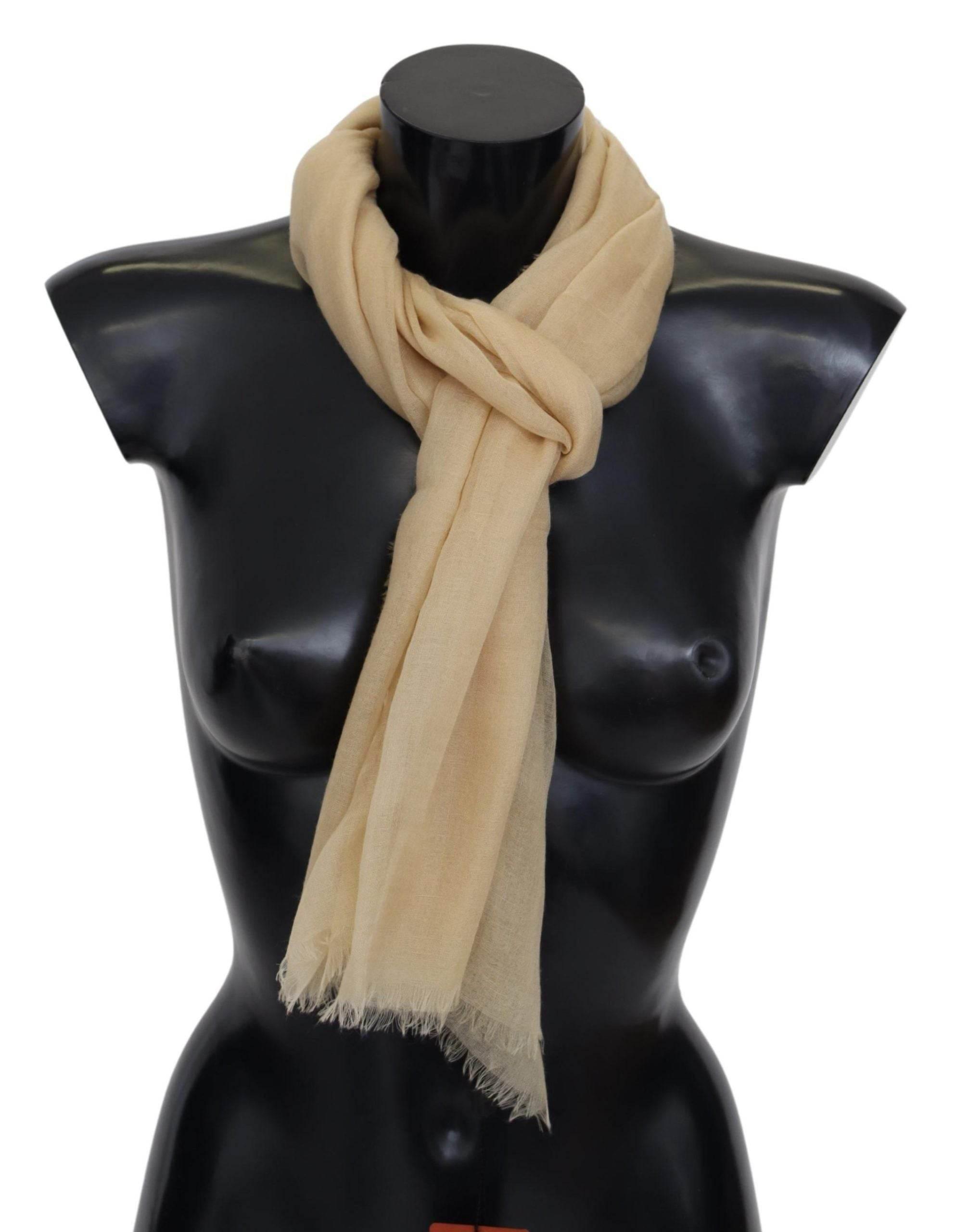 Missoni Beige Cashmere Unisex Neck Scarf - Hilstor