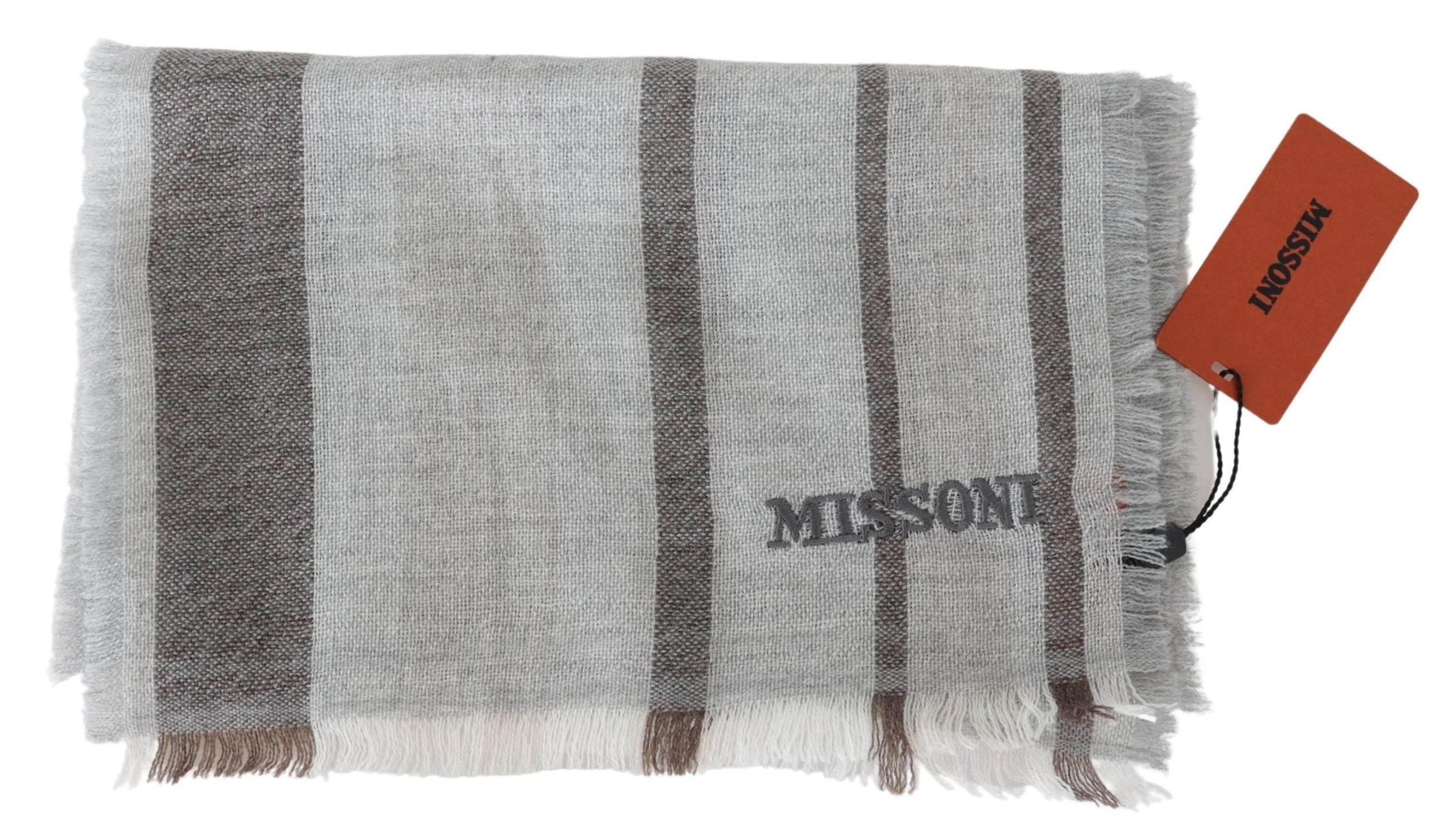 Missoni Multicolor Striped Wool Unisex Neck Wrap Scarf - Hilstor