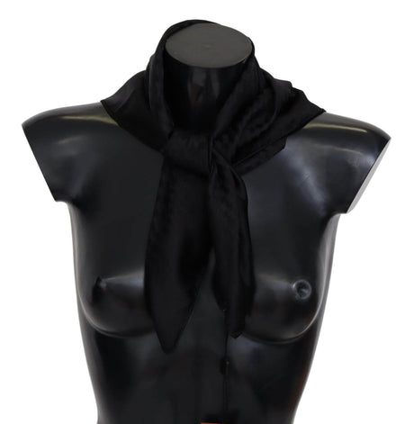 Missoni Elegant Black Wool Scarf with Embroidered Logo - Hilstor
