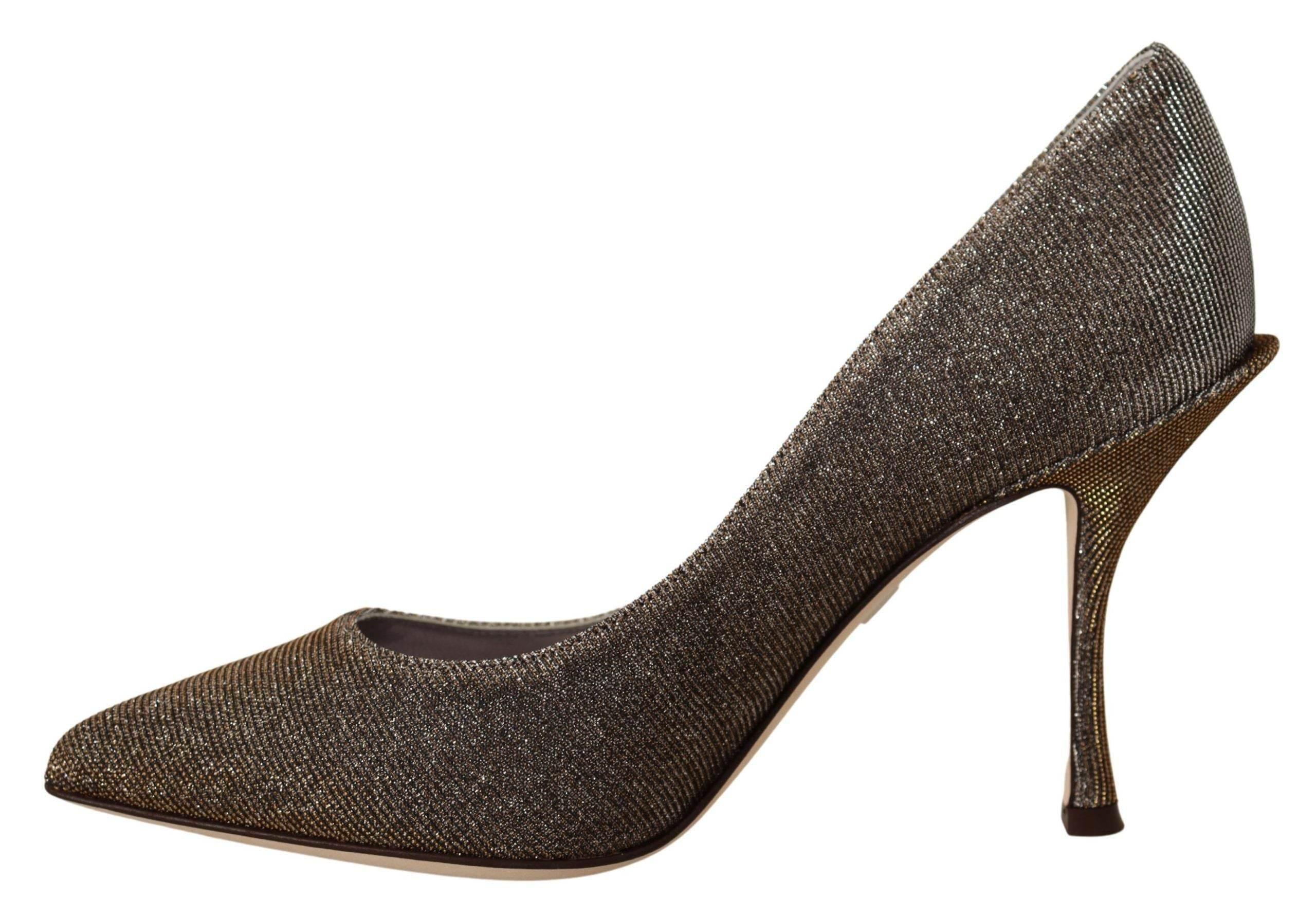 Dolce & Gabbana Elegant Silver Heels Pumps Classic - Hilstor