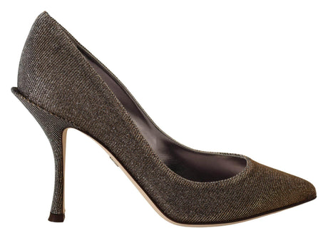 Dolce & Gabbana Elegant Silver Heels Pumps Classic - Hilstor
