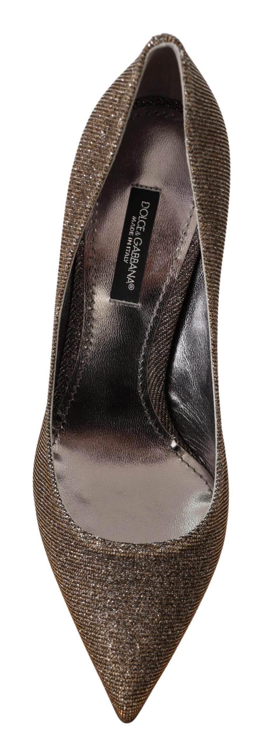 Dolce & Gabbana Elegant Silver Heels Pumps Classic - Hilstor