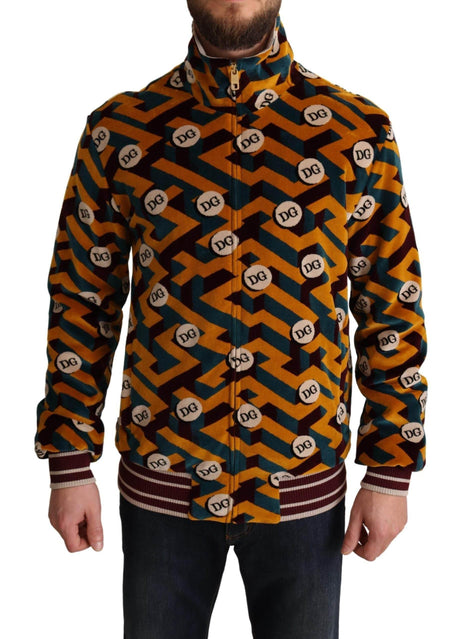 Dolce & Gabbana Elegant Multicolor Zip Sweater - Hilstor