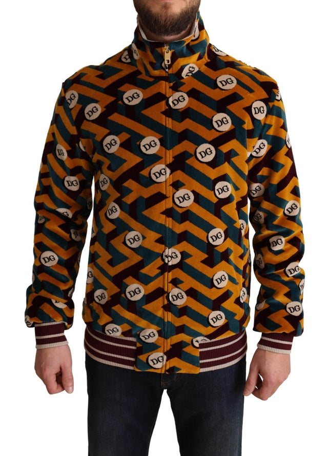 Dolce & Gabbana Elegant Multicolor Zip Sweater - Hilstor