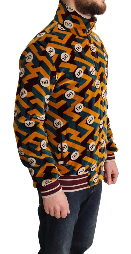 Dolce & Gabbana Elegant Multicolor Zip Sweater - Hilstor