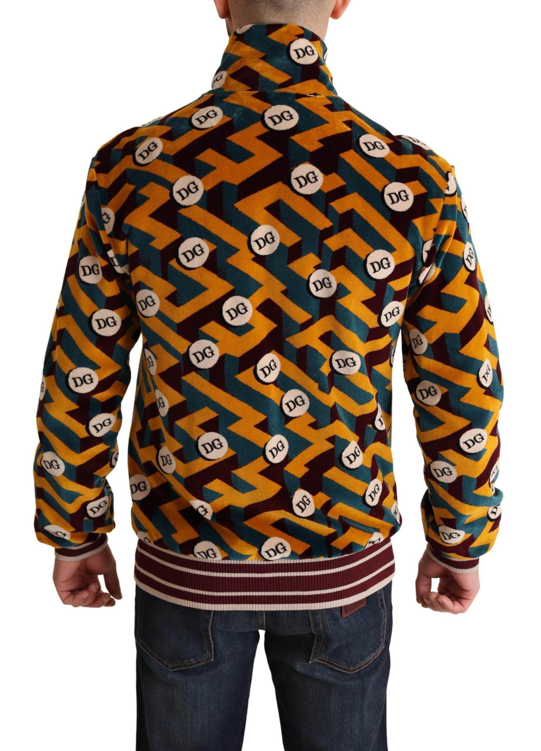 Dolce & Gabbana Elegant Multicolor Zip Sweater - Hilstor