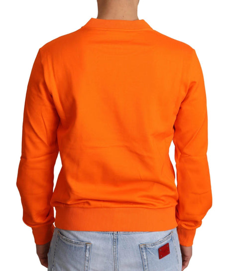 Dolce & Gabbana Regal Crewneck Cotton Sweater in Orange - Hilstor