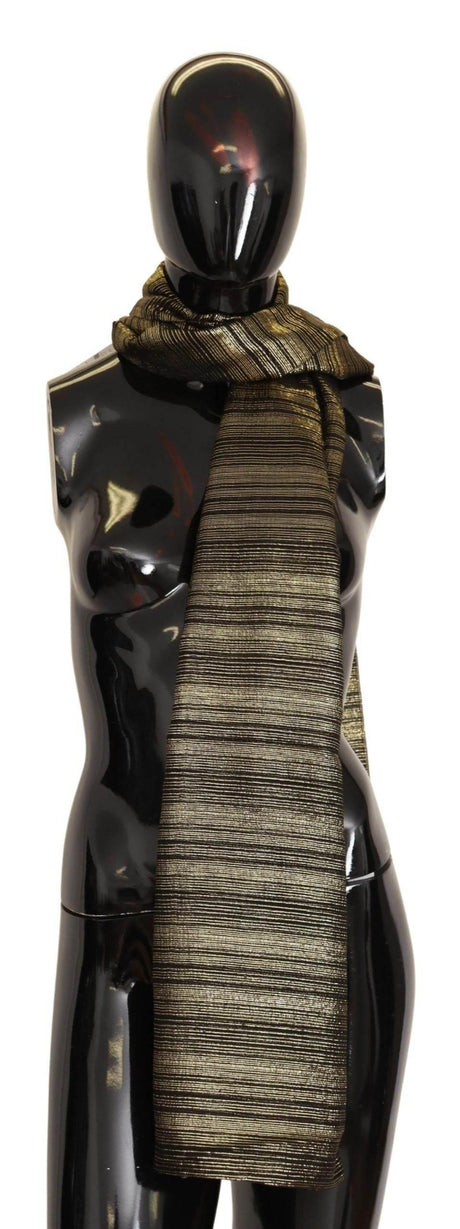 Dolce & Gabbana Elegant Gold Silk Blend Scarf - Hilstor