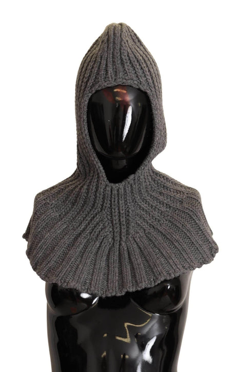 Dolce & Gabbana Elegant Cashmere Hood Scarf in Gray - Hilstor