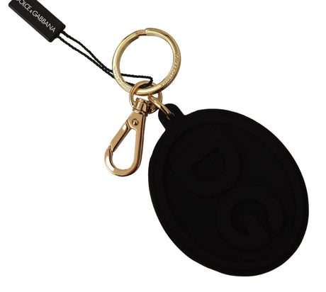 Dolce & Gabbana Elegant Black and Gold Keychain Accessory - Hilstor