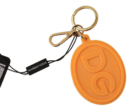 Dolce & Gabbana Stunning Orange Gold Keychain & Bag Charm - Hilstor