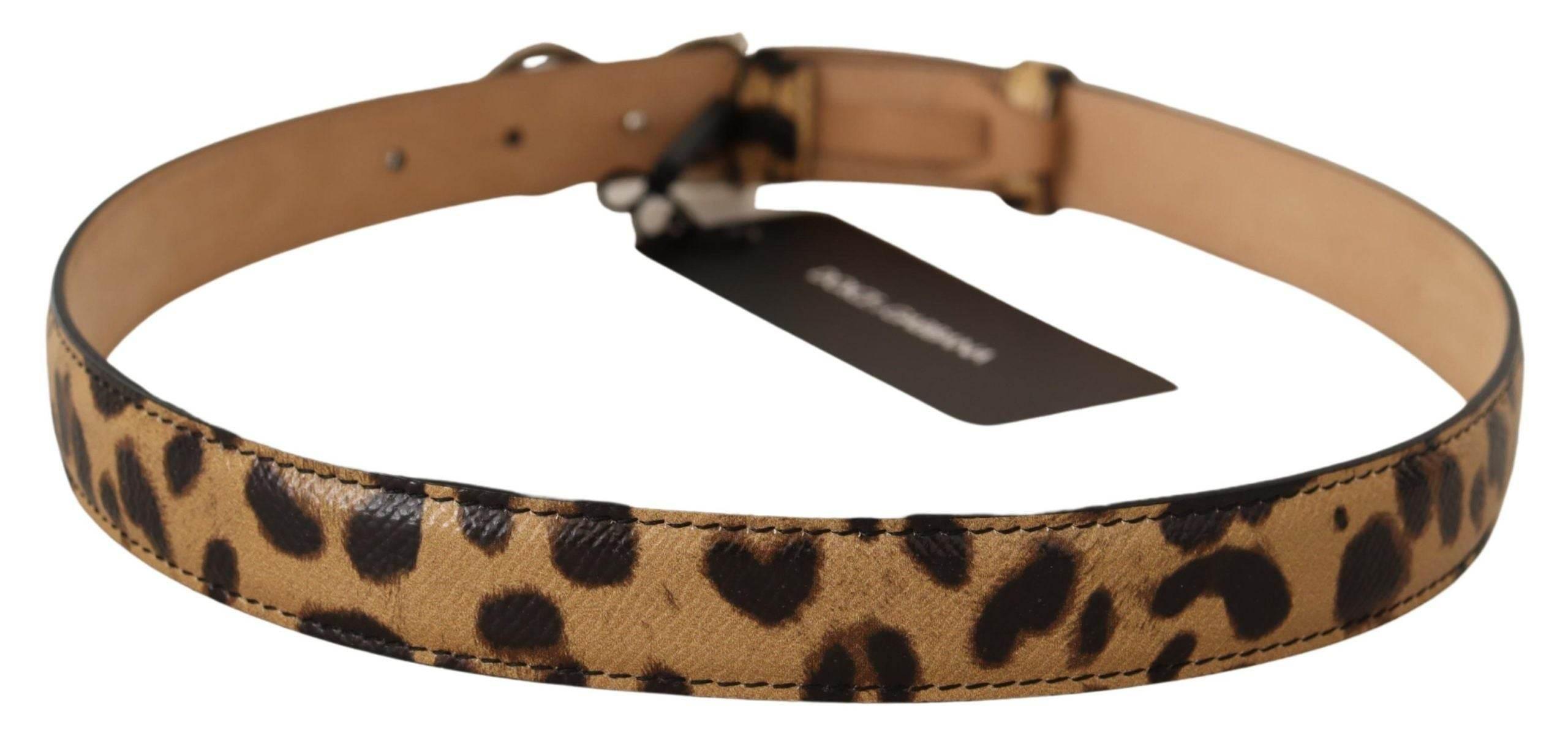 Dolce & Gabbana Elegant Crystal-Embellished Leopard Belt - Hilstor