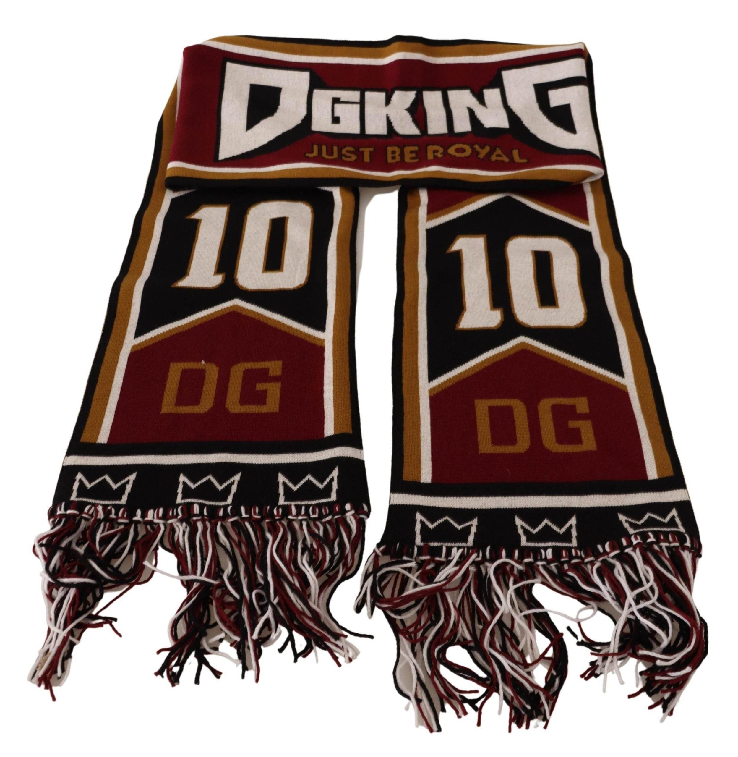 Dolce & Gabbana Elegant DG King Wool & Cashmere Scarf - Hilstor