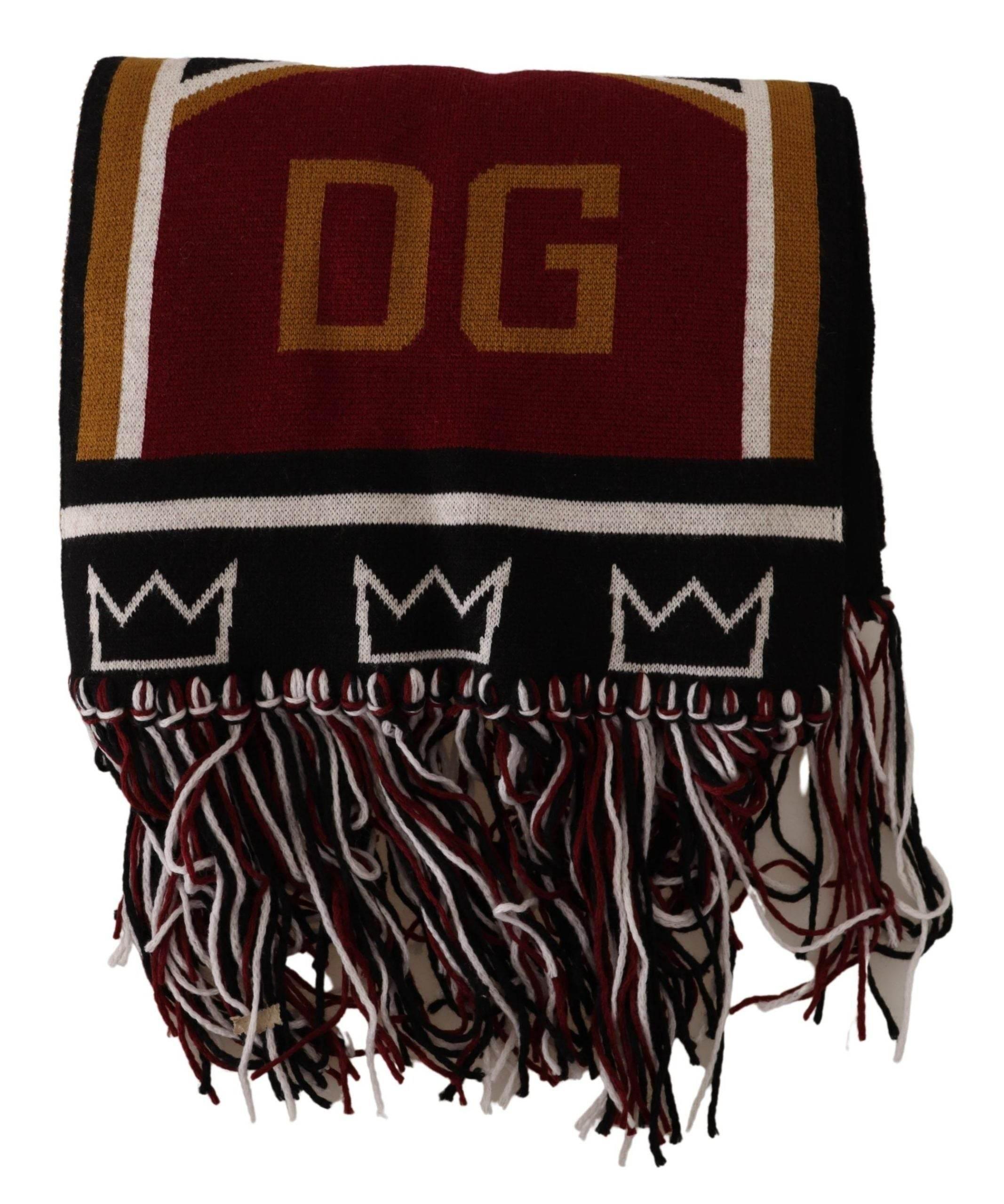 Dolce & Gabbana Elegant DG King Wool & Cashmere Scarf - Hilstor