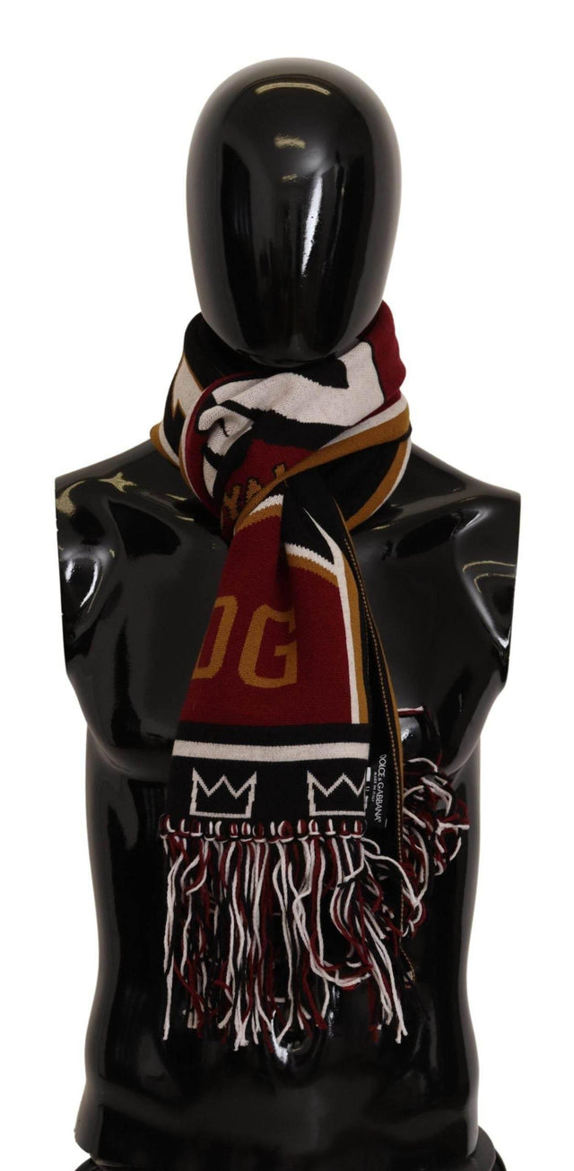 Dolce & Gabbana Elegant DG King Wool & Cashmere Scarf - Hilstor
