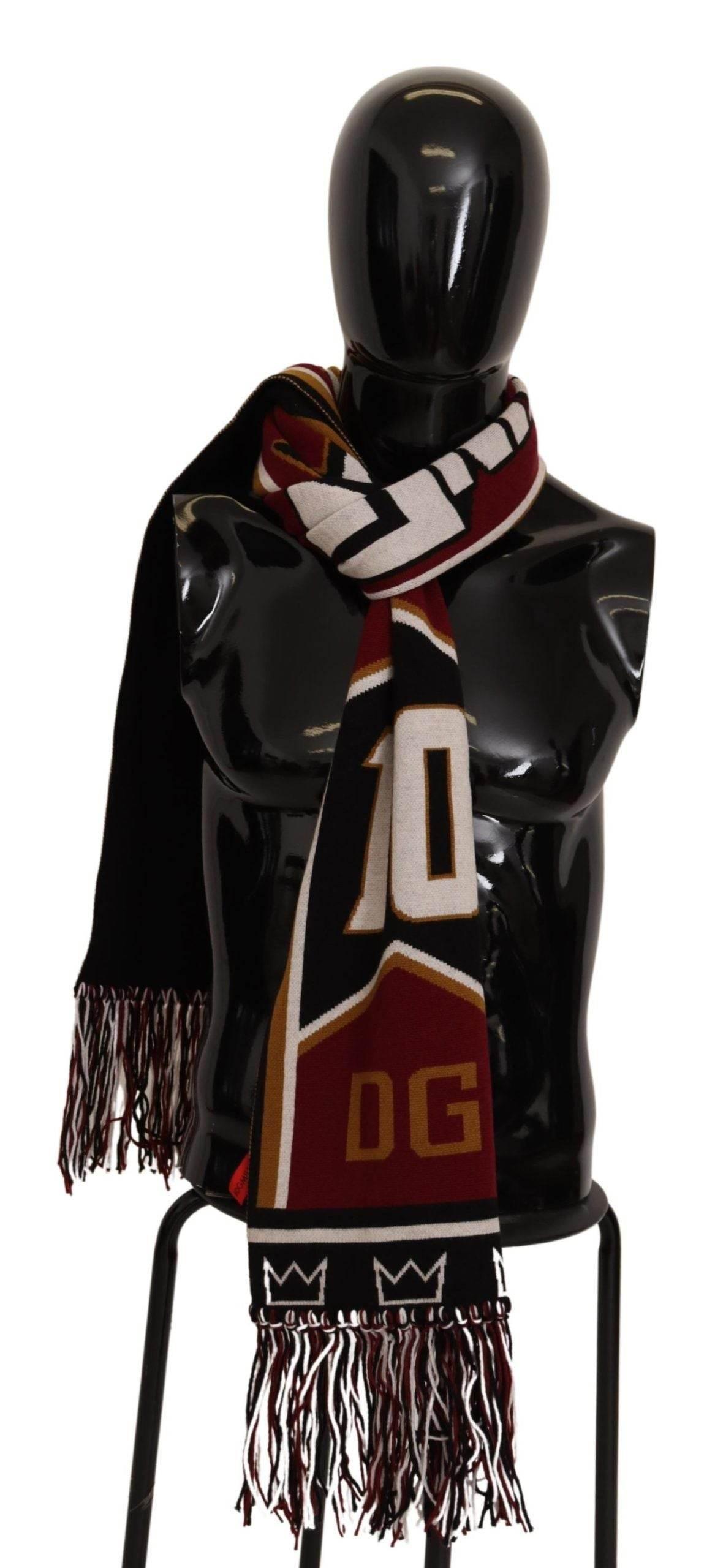 Dolce & Gabbana Elegant DG King Wool & Cashmere Scarf - Hilstor