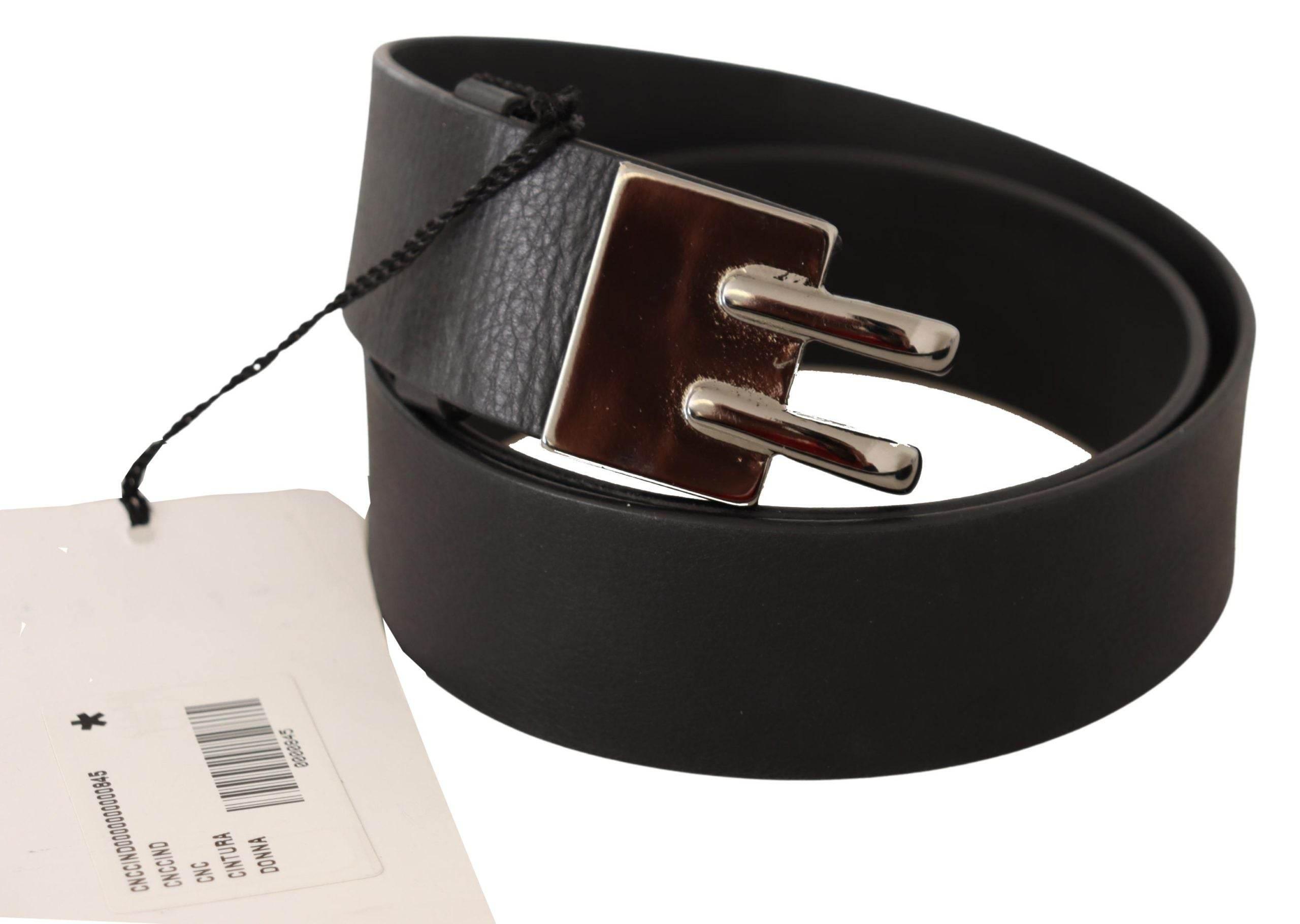 Costume National Elegant Black Leather Fashion Belt - Hilstor