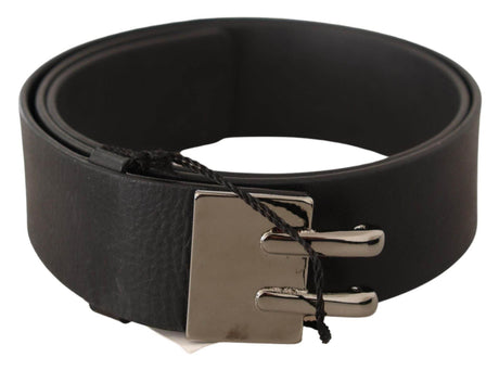 Costume National Elegant Black Leather Fashion Belt - Hilstor