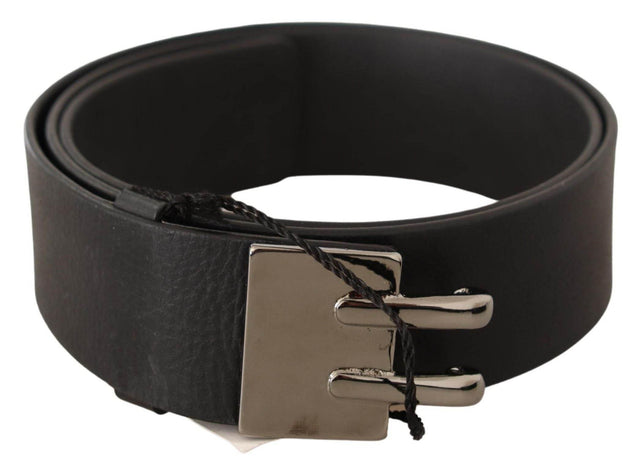Costume National Elegant Black Leather Fashion Belt - Hilstor